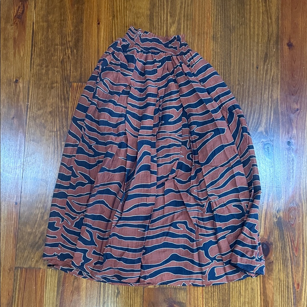 Chic A-Line Zebra Print Skirt in Brown and Black